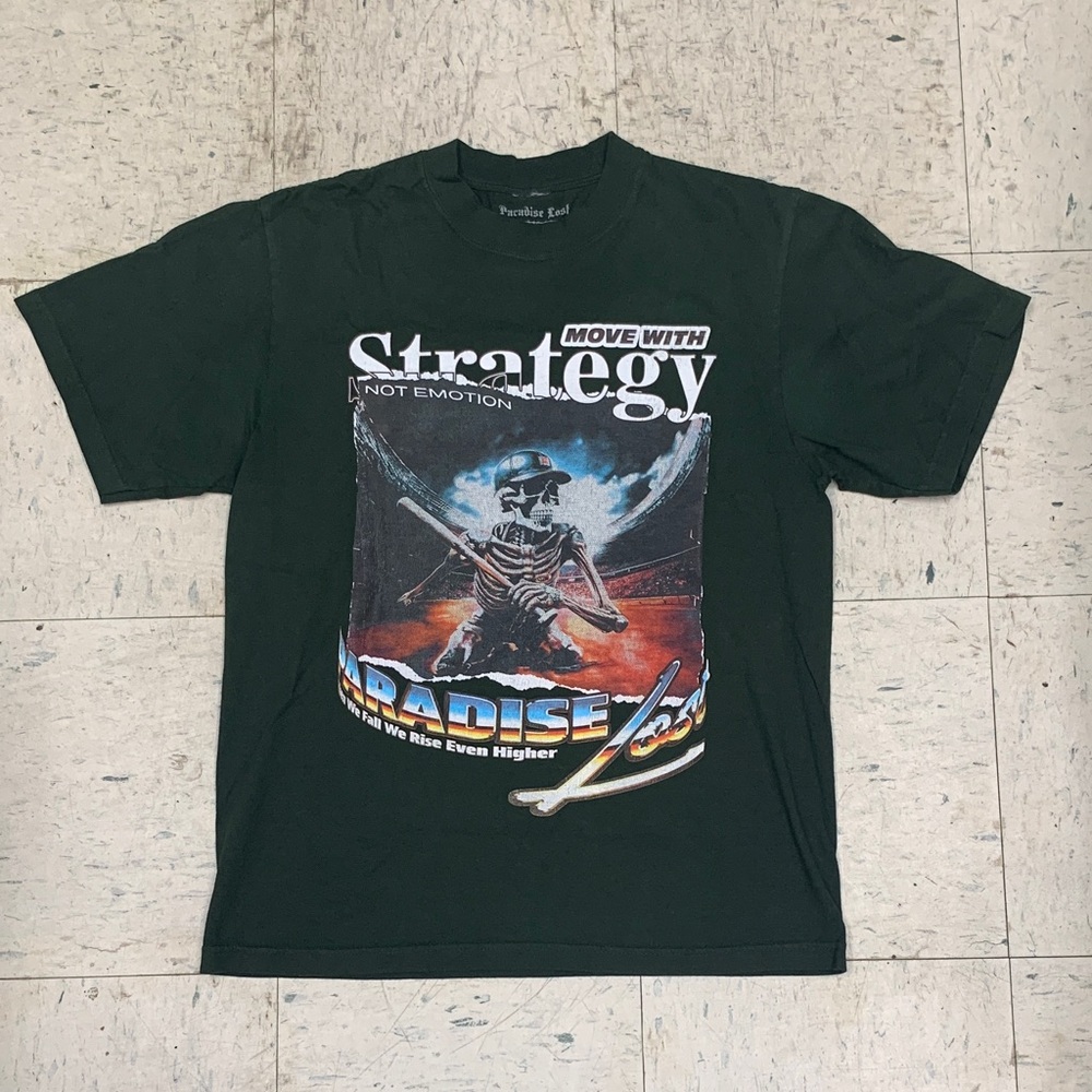 Strategy Graphic Black Mens T-Shirt - "Move With Strategy"